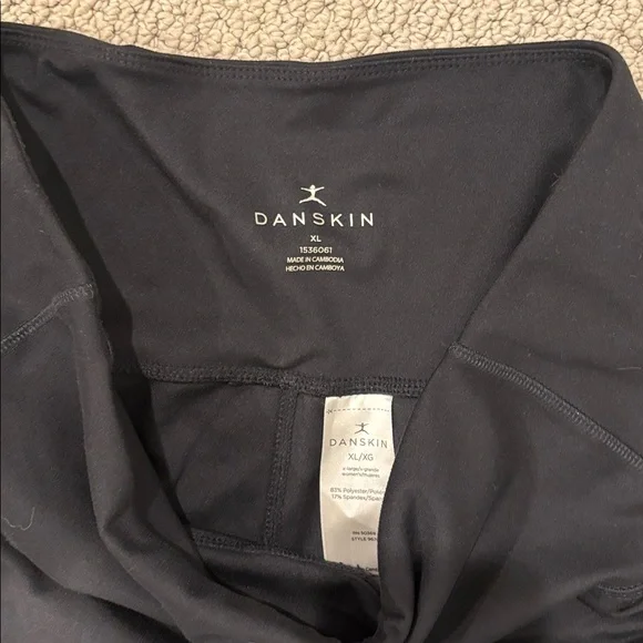 Danskin Womens Black Leggings with Pockets XL - Picture 2 of 9